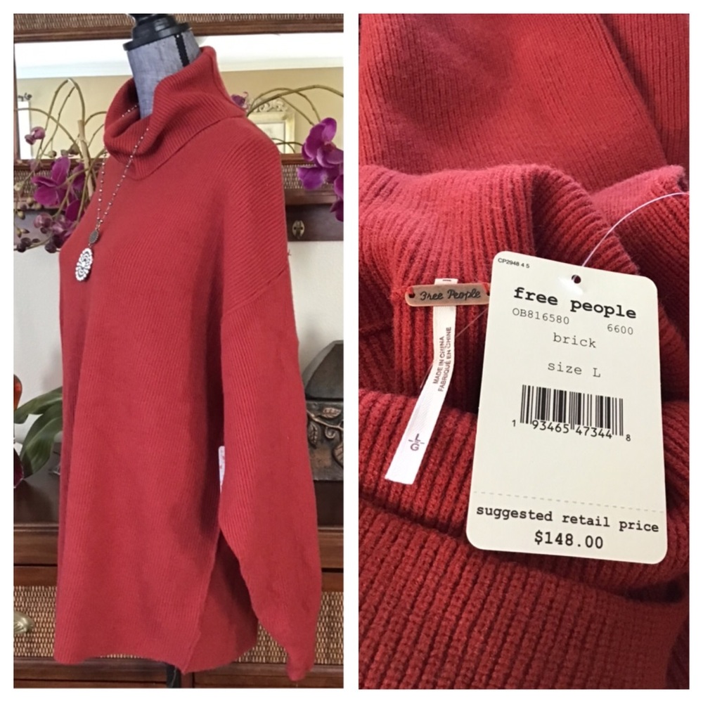 Free People Softly Structured Tunic Sweater.  NWT. - Picture 5 of 8